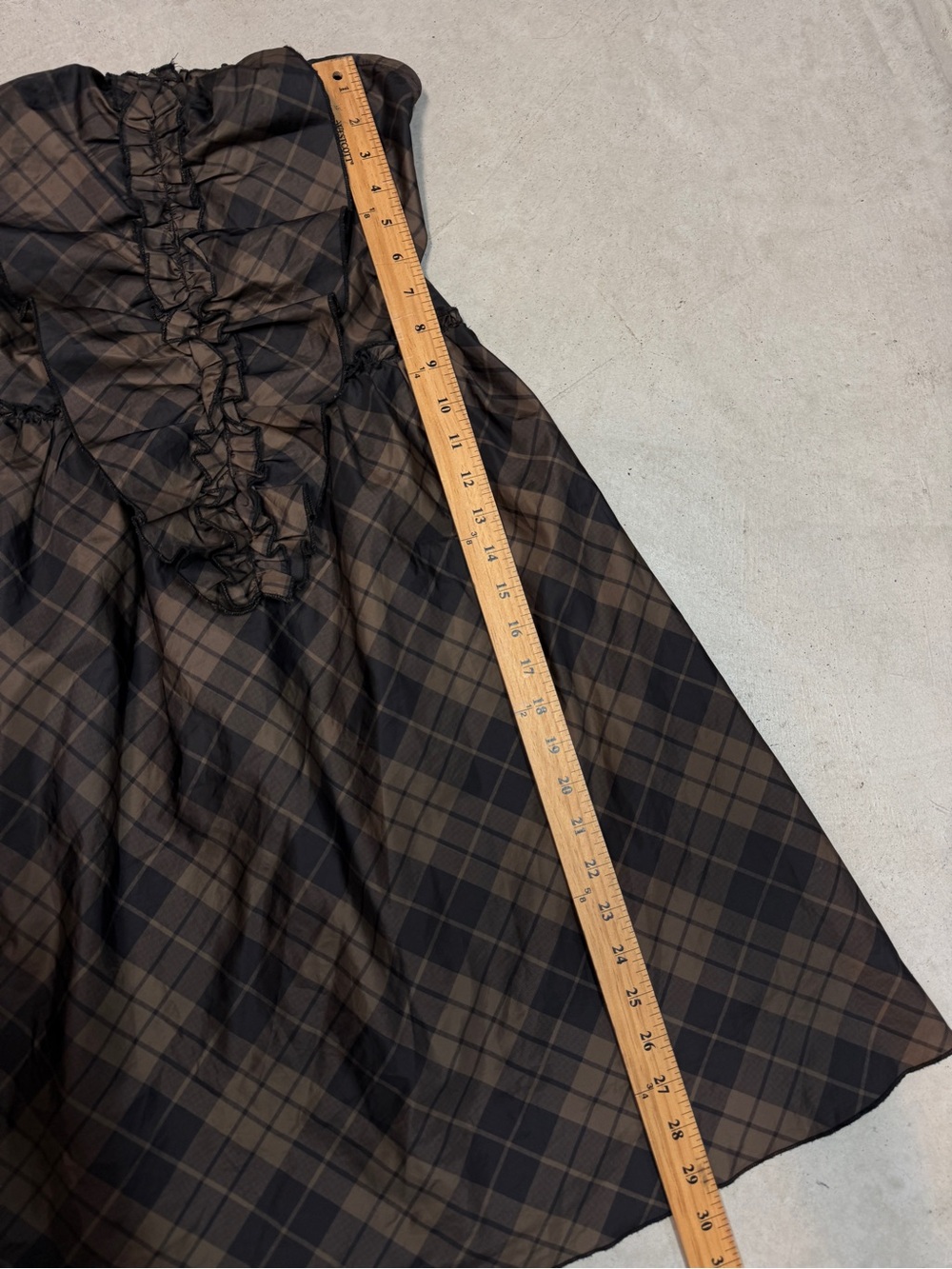 Y2K Ya Los Angeles Strapless Plaid Strapless Dress - Picture 7 of 7